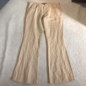 RALPH LAUREN Collection tan linen/cotton pant